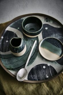 Nato Welton shoots authentic and highly desirable hand-made artisan tableware for Modern Rustic Issue 13